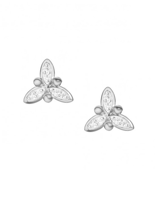 Boucles d'oreilles argent et oxydes de zirconium