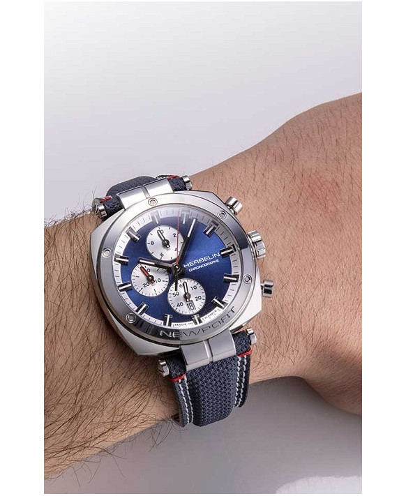 Montre homme chronographe Herbelin 36664-AP25  Collection Newport Héritage