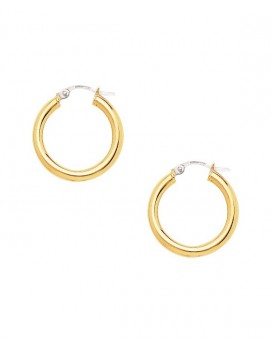 Créoles or jaune  750/1000ème Diamètre 20 mn Fil rond 3mn