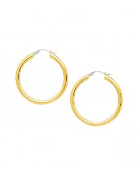 Créoles or jaune  750/1000ème Diamètre 30 mn Fil rond 3mn