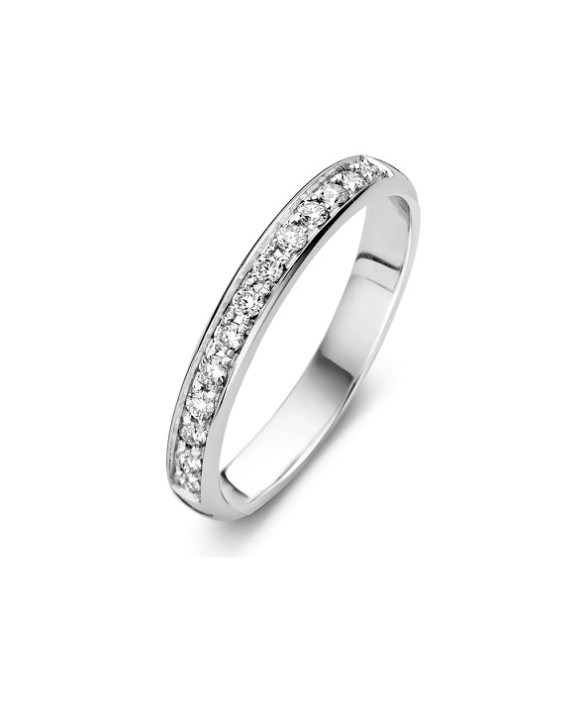 STACY, Alliance or blanc 750/1000ème et diamants 0,14 ct