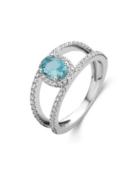 Bague argent  et oxydes de zirconium NAIOMY N2L51