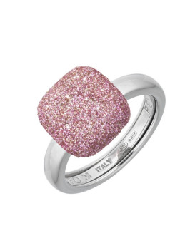 Bague argent  PESAVENTO  Collection Polvere Colori del Mondo rose Tokyo  WPSCA055