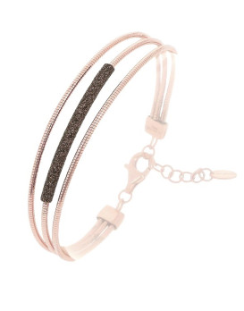 Bracelet argent teinté RoseGold  PESAVENTO  Collection Polvere  bronze WDNAB680