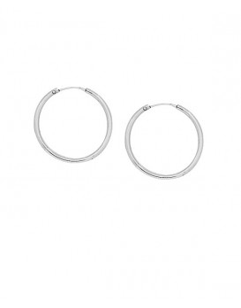 Créoles or blanc  750/1000ème Diamètre 20 mn Fil rond 1,5 mn