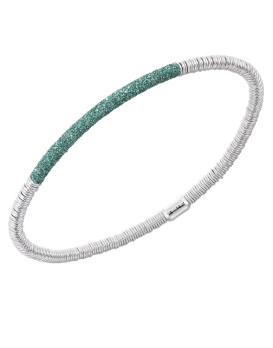 Bracelet argent  PESAVENTO  Collection Polvere  Colori Del Mondo vert Amazonia WPSCB011