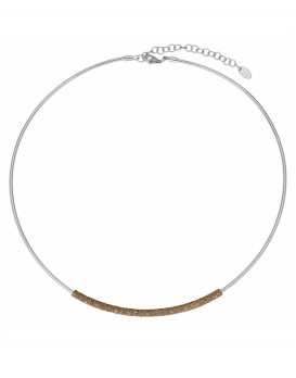 Collier argent  PESAVENTO  Collection Polvere  Colori Del Mondo jaune Sahara WPSG006