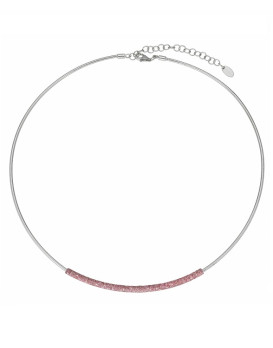 Collier argent  PESAVENTO  Collection Polvere  Colori Del Mondo rose Tokyo WPSCG007
