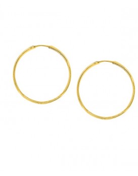 Créoles or jaune  750/1000ème Diamètre 30 mn Fil rond 1,5 mn