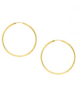 Créoles or jaune  750/1000ème Diamètre 35 mn Fil rond 1,5 mn