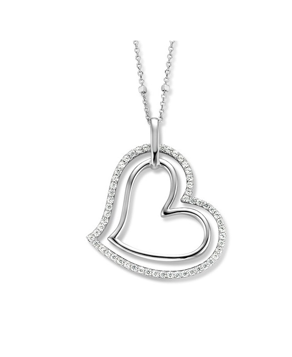 Collier argent et oxydes de zirconium NAIOMY N2D54