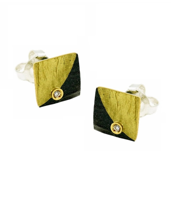 Boucles oreilles or, argent  et diamant ARIOR Barcelona 3640952-XSPCollection Fulla