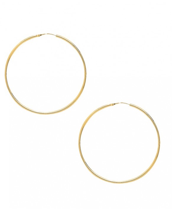 Créoles or jaune  750/1000ème Diamètre 45 mn Fil rond 1,5 mn