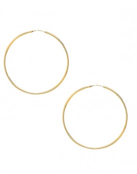 Créoles or jaune  750/1000ème Diamètre 45 mn Fil rond 1,5 mn