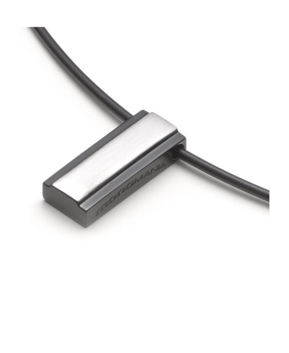 Cable silicone et pendentif homme acier  MONOMANIA 50185