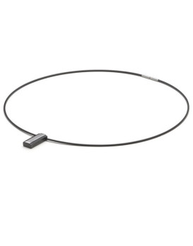 Cable silicone et pendentif homme acier  MONOMANIA 50185