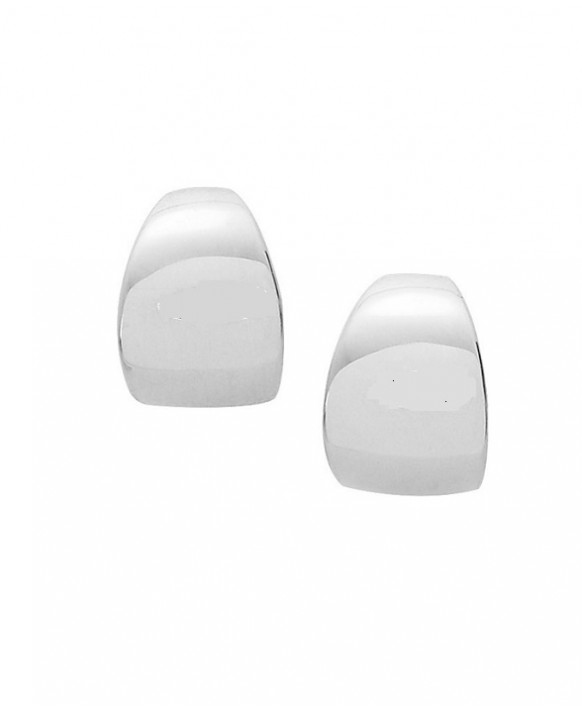 Boucles d'oreilles or blanc  750/1000ème 1/2 créoles