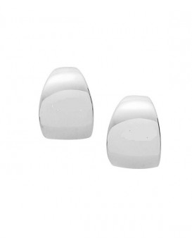 Boucles d'oreilles or blanc  750/1000ème 1/2 créoles