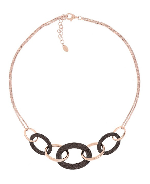 Collier argent teinté RoseGold  PESAVENTO  Collection Polvere  bronze WPLVE1160