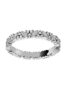 OLYMPIA, Alliance or blanc 750/1000ème et diamants