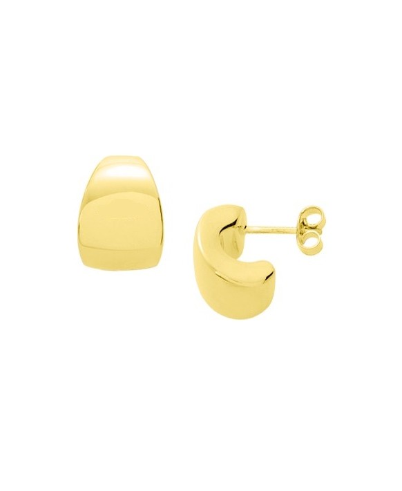 Boucles d'oreilles or jaune  750/1000ème 1/2 créoles