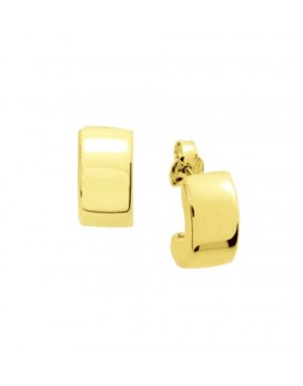 Boucles d'oreilles or jaune  750/1000ème 1/2 créoles