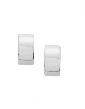 Boucles d'oreilles or blanc  750/1000ème 1/2 créoles