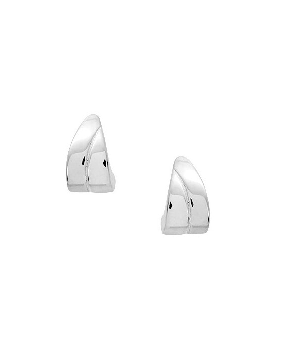 Boucles d'oreilles or blanc  750/1000ème 1/2 créoles