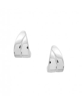 Boucles d'oreilles or blanc  750/1000ème 1/2 créoles