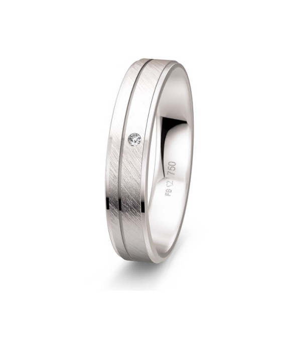 MIRA, Alliance or blanc 750/1000ème et diamant