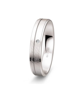 MIRA, Alliance or blanc 750/1000ème et diamant