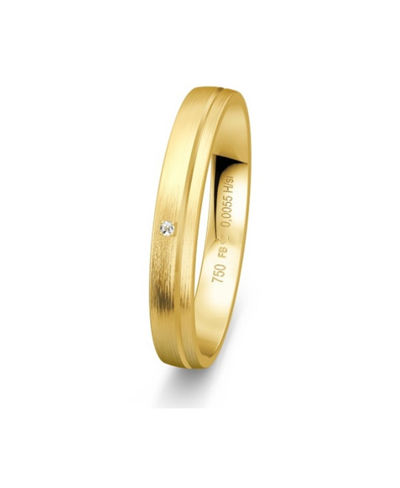 CAROLINA, Alliance or jaune 750/1000ème et diamant