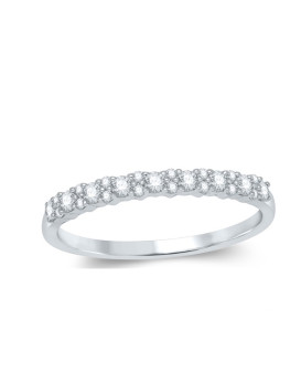 EMMY, Alliance or blanc 750/1000ème et diamants 0,31 ct