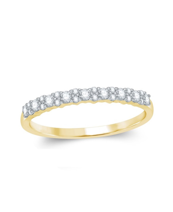EMMY, Alliance or jaune 750/1000ème et diamants 0,31 ct