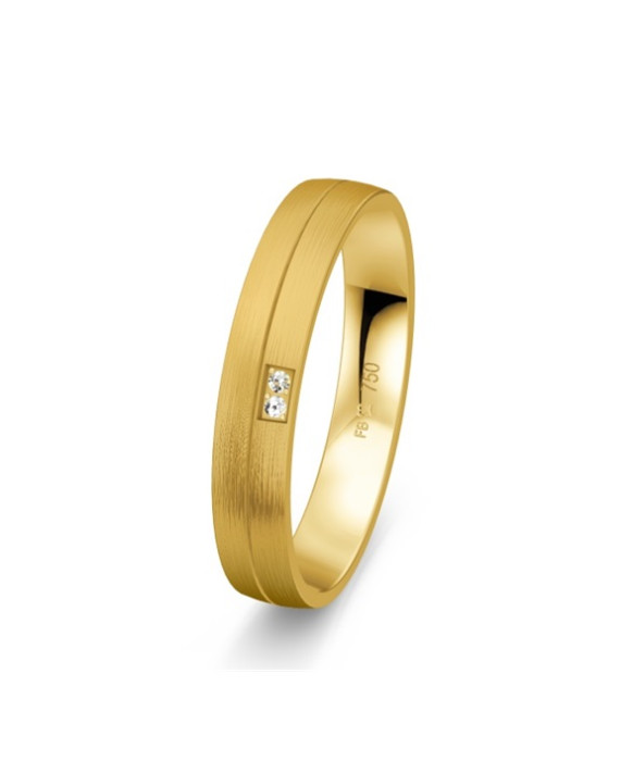 LISON, Alliance or jaune 750/1000ème et diamants