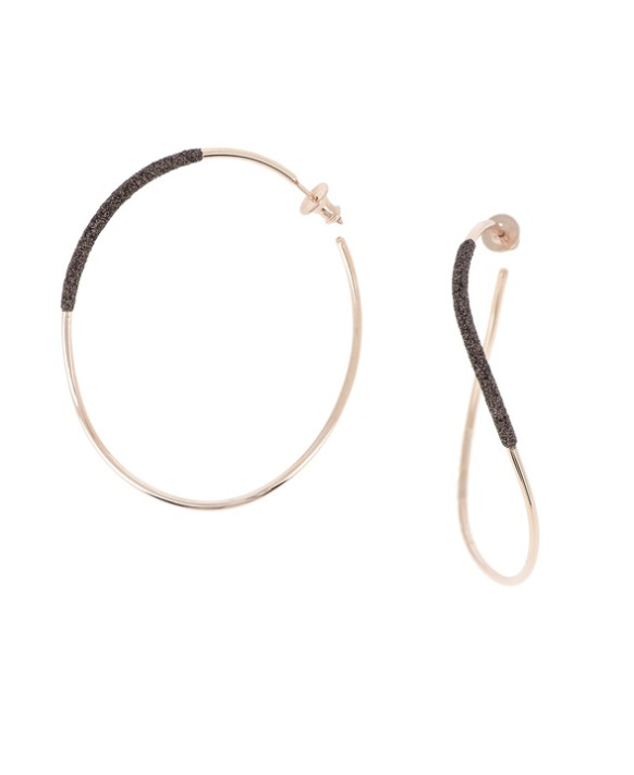 Boucles d'oreilles argent teinté RoseGold  PESAVENTO  Collection Polvere bronze WPLVO1183