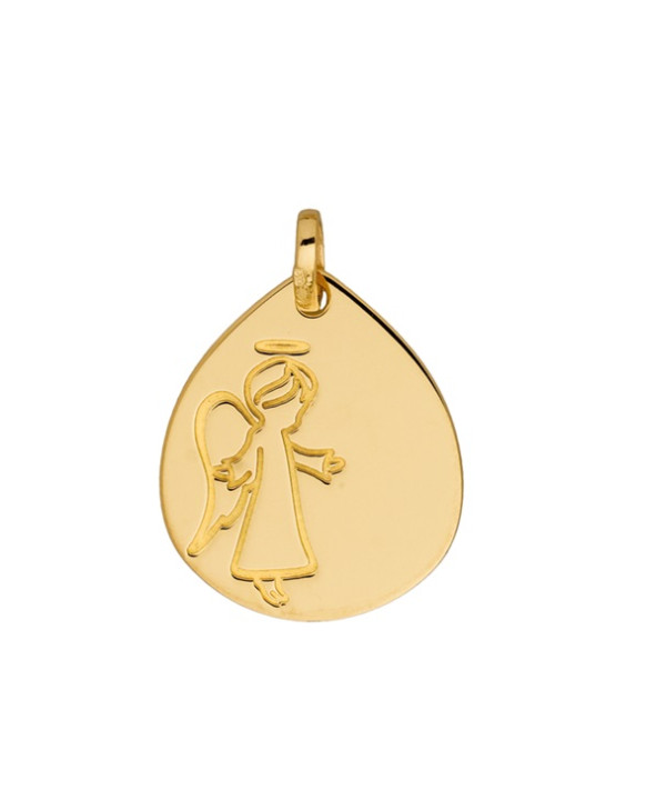 Médaille  Ange  or jaune 750/1000ème