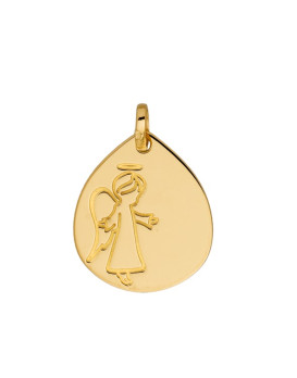 Médaille  Ange  or jaune 750/1000ème