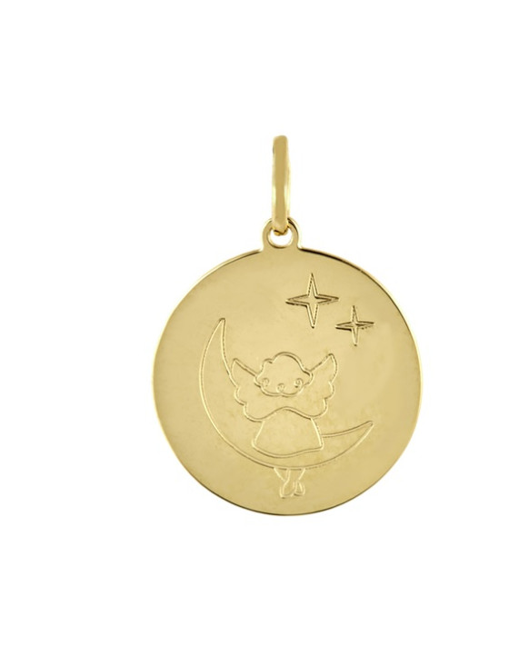 Médaille  Ange  or jaune 750/1000ème
