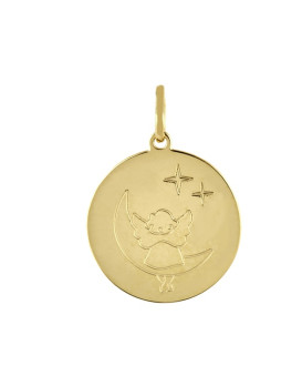 Médaille  Ange  or jaune 750/1000ème