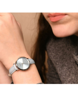 Montre femme PIERRE LANNIER 077D666 cuir bleu Collection Chouquette