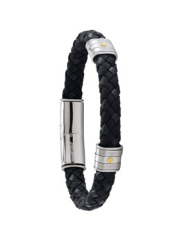 KAMEN, Bracelet homme acier, corde et caoutchouc JOURDAN JH300027B