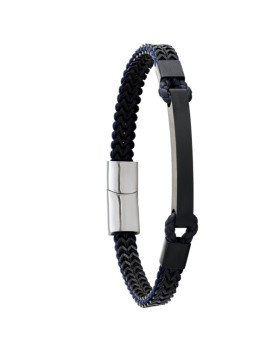 DONOVAN, Bracelet homme acier, corde et cuir JOURDAN JH250020B