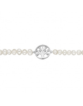Bracelet perles d'eau douce et arbre de vie en argent