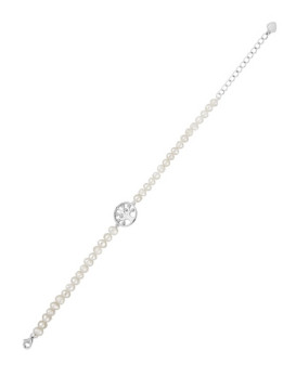 Bracelet perles d'eau douce et arbre de vie en argent
