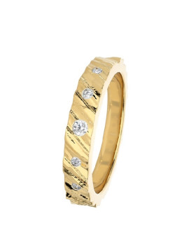 SIENNA, Alliance or jaune 750/1000ème et diamants 0,08 ct