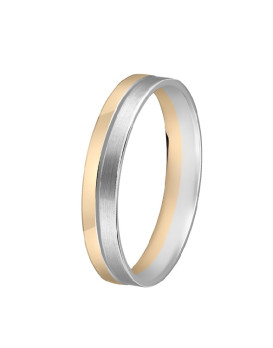 NAHEL, Alliance bicolore or blanc et jaune 750/1000ème