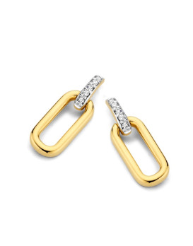 Boucles d'oreilles Diamants  Or jaune et blanc 750/1000ème