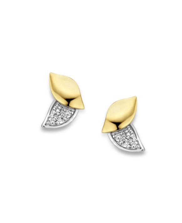 Boucles d'oreilles Diamants  Or jaune et blanc 750/1000ème