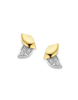 Boucles d'oreilles Diamants  Or jaune et blanc 750/1000ème